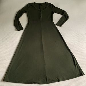 Who What Wear olive green long dress